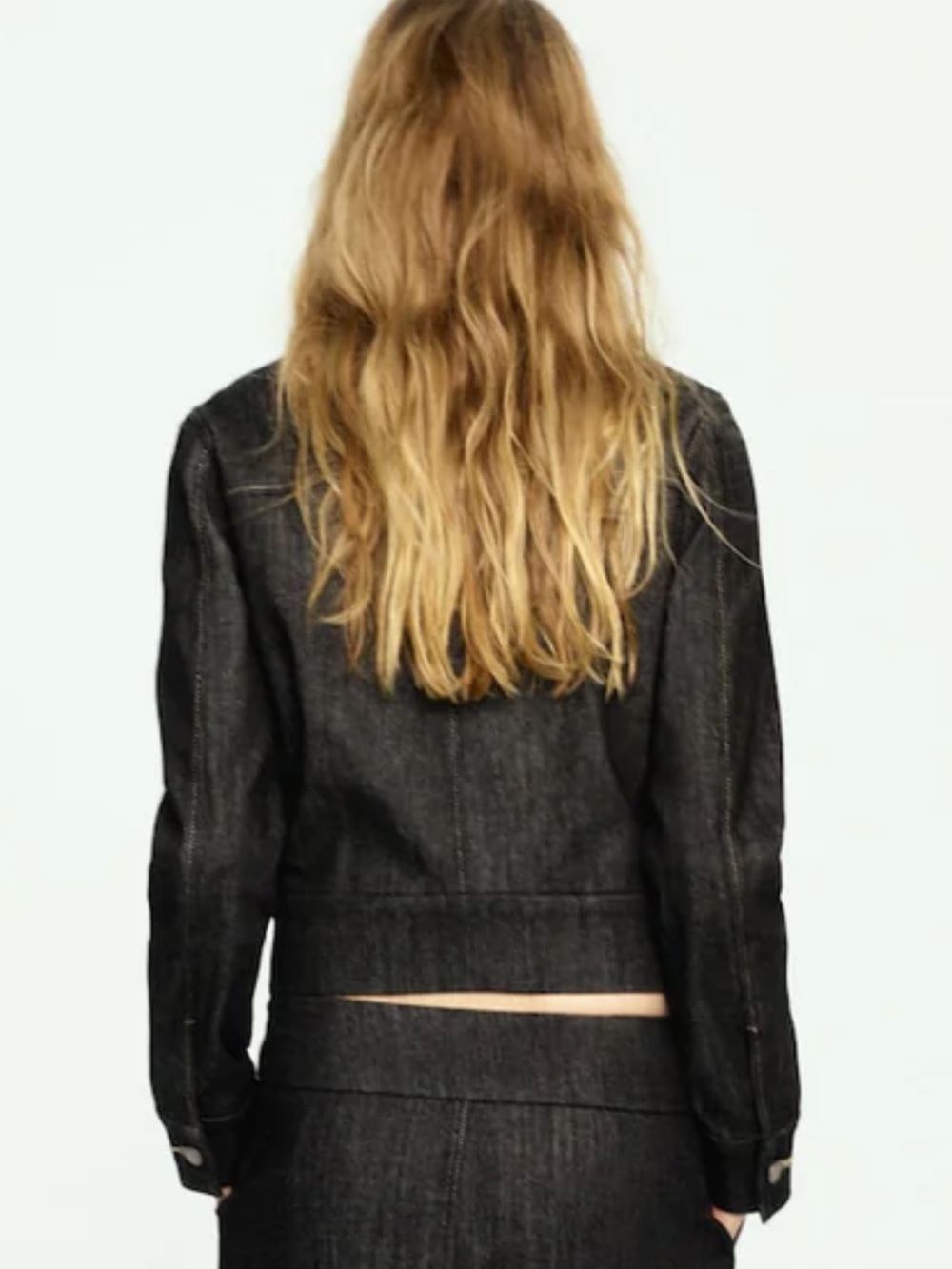Mango Black Denim Jean Jacket - Women's